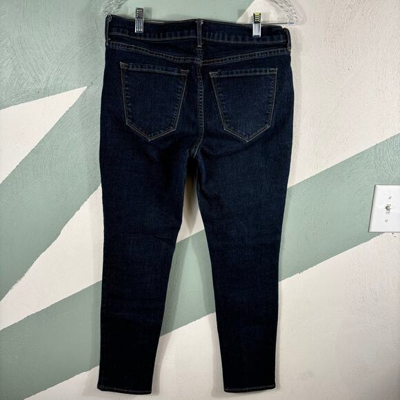 Old Navy Women's Size 10 Short Dark Wash Mid Rise Stretch Skinny Denim Jeans - Picture 9 of 10